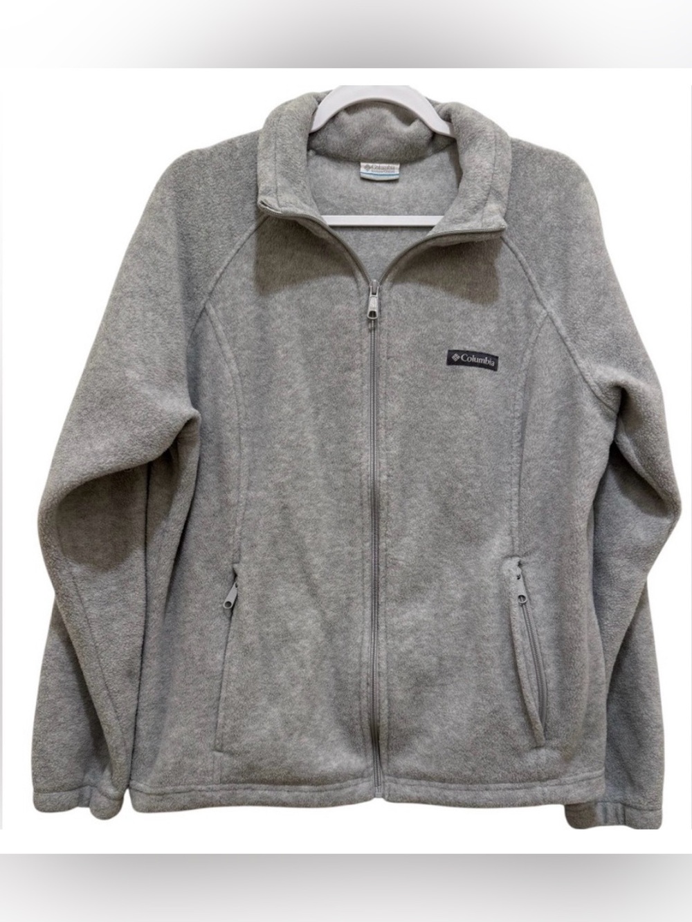 Columbia Benton Springs women’s XL light gray fleece jacket